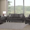 3PC Fabric Sofa Set in Concan Charcoal 4328 - Image 3